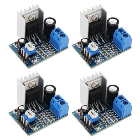 YINETTECH Lot de 4 modules d'amplificateur audio TDA2030A 6-12 V 18 W pour alimentation CC Système audio haut-parleurs DIY