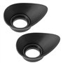 VGOL Lot de 2 oculaires de Rechange de Forme Ovale compatibles avec Le viseur D850 D810A D810 D800E D500 DF D5 D4S D4 D3X Noir