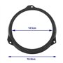 VGOL Adaptateur de Haut-Parleur 165mm Anneau de Support Adaptateur de Haut-Parleur de Porte Avant et Arrière en Plastique Compat