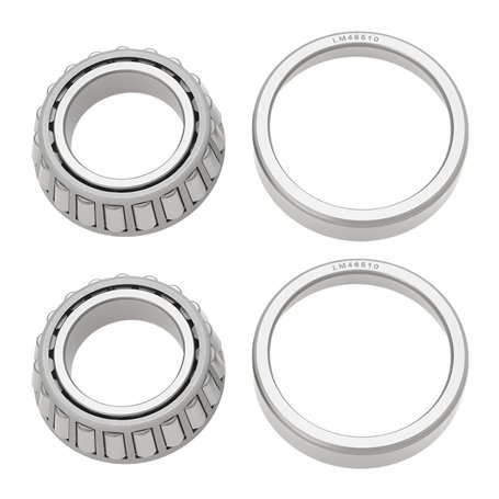 VGOL 2 Lot Roulements à Rouleaux Coniques LM48548 LM48510 Adaptés Aux Essieux de Voitures Et de Remorques Automobiles Argent