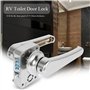 RV Serrure de Porte de Toilette Salle de Bain Serrure de Porte Caravane Bateau Loquet PoignéE Serrure RV Accessoires