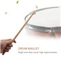 Niejgay 2 PièCes SéRies avec la Double TêTe Tambour Cymbale Gong les Bâtons de Marteau Souple Maillet les de Maillets le Marteau