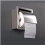 Tiamu Porte-Papier Hygiénique Intégré en Acier Inoxydable, Porte-Papier Toilette Mural, Moderne Porte-Papier Toilette avec Couve