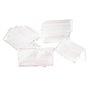 Myqqhbs Lot de 50 mini porte-étiquettes transparents en plastique acrylique 2 x 4 cm