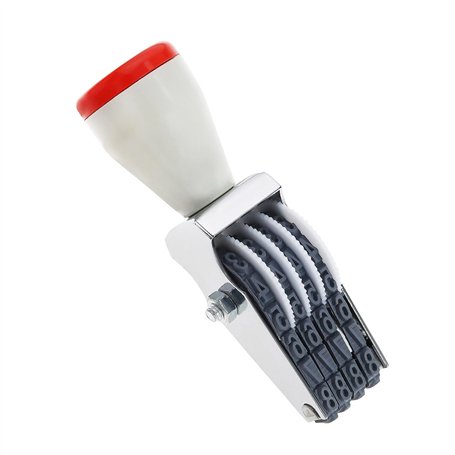 eMagTech 4pcs Chiffres Numéro Réglable Timbre Rouleau Symbole Bureau Date Timbre Numérique Tampon en Caoutchouc Créatif Roue Rou