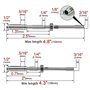 TOBEOME Lot de 20 embouts de réglage de tête hexagonale invisible pour câble de 1/8"