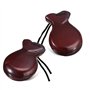 CosyCaya 1 paire de castagnettes espagnoles flamandes avec corde en bois traditionnel (marron)