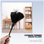 Pesfehhy 1 Pc Plumeau De Dinde À La Mode avec Poignée en Plastique Noir Outil De Nettoyage (Noir) 35Cm