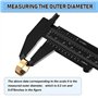Krytavo 10 Pièces 150 Mm Mini Calibre en Plastique Calibre un Coureur Calibre un Double Échelle Outil de Mesure avec Jauge Couli