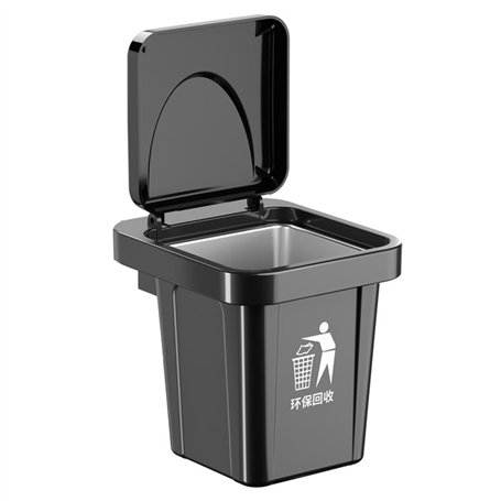 Kopinma Cendrier mural en acier inoxydable avec couvercle