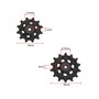 eMagTech Lot de 2 poulies de dérailleur de vélo en alliage d'aluminium étroit/large 12T 14T compatibles avec Sram X01 XX1 GX NX 
