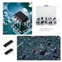 ECSiNG 50 pièces 10 types de puce de circuit intégré Kit d'assortiment basse tension LM324 LM358 LM386 LM393 UA741 NE5532 NE555