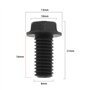ECSiNG 5pcs M8x16mm Boulons à Filetage à Gauche Boulons à Bride Hexagonale Entièrement Filetés Boulon de Lame de Scie pour Lame