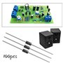 ECSiNG Lot de 100 diodes Schottky 1N5819 1 A 40 V Schottky Barrier Rectifier Diodes Composants électroniques pour panneau solair