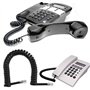 ECSiNG 4pcs Téléphone Combiné Cordon Remplacement Enroulé Téléphone Combiné Câble PVC Téléphone Accessoires 1.5 Mètres Noir