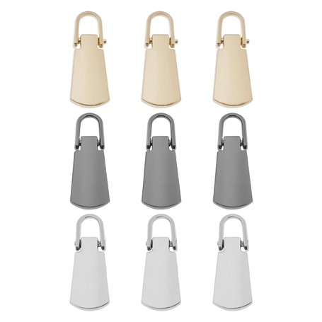 SG Store Lot de 9 Tirettes de Fermeture éclair Amovibles en Métal Curseur à Clipser Convient pour Sacs Portefeuilles Artisanat C