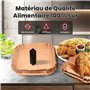 KitchenBoss Papier Cuisson Air Fryer: 100 Pièces Papier Sulfurisé pour Airfryer Carré 20 x 24 cm,Jetable Antiadhésive Papier Cui