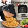 KitchenBoss Papier Cuisson Air Fryer 100 Pièces: Papier Sulfurisé pour Airfryer Carré 20 x 24 cm,Jetable Antiadhésive Papier Cui