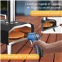 Four a Pizzas extérieurs à bois: KitchenBoss aciers inoxydables portable grille pizza avec pierre tournante de jardin avec granu