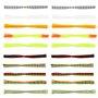 Briny River Lot de 20 Jupes en Silicone de 40 Brins Pièces de Rechange pour Leurres de Pêche à Faire Soi-même Jupe Souple pour L