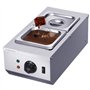 hzexun Tempéreuse À Chocolat Bain Marie Electrique Réchauffeur de Liquide Acier Inoxydable Capacité 6L 2 Réservoirs Maison Comme