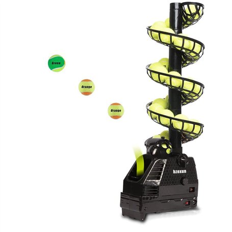 hzexun Machine à Balle de Tennis Lancer de Balle de Tennis Machines Poids Léger Machine de Lancer de Tennis Brancher/Batteries 3