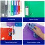 Oxford Lot de 6 classeurs à levier A4 en plastique translucide de couleurs assorties