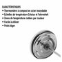 Thermomètre à compost - Thermomètre à cadran en acier inoxydable pour compostage maison et jardin - Diamètre 50 mm - Cadran C &