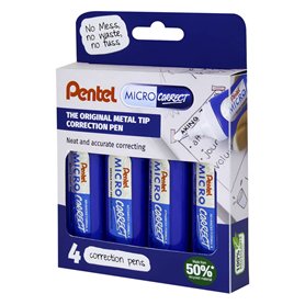 Pentel Micro Correct Correcteur liquide Pochette de 4 (Import Royaume Uni)