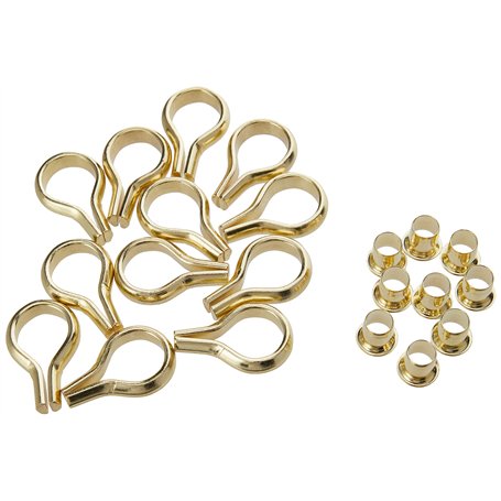 Bulk Hardware BH00003 Kit goujon/douille en Acier électro-laiton pour bibliothèque