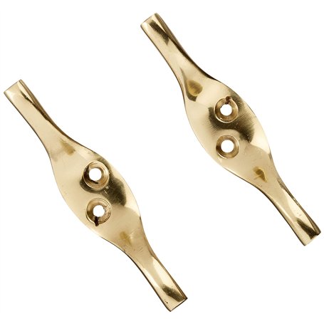 Bulk Hardware BH01551 Paquet de 2 Taquets d'amarrage Laiton