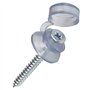 Bulk Hardware BH02184 Vis de toiture avec embout et rondelle en Plastique transparent