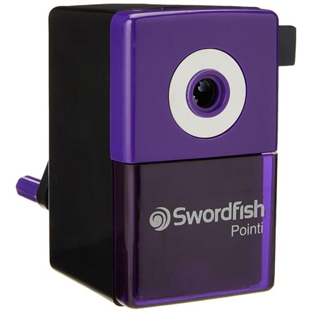 Swordfish Taille-crayon manuel de bureau « Pointi » avec lame hélicoïdale et fonction d'arrêt automatique [40235]