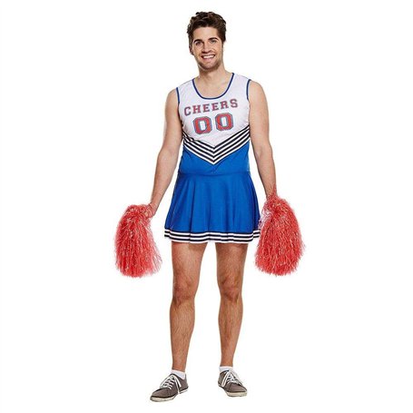 Blue Banana Cheerleader Male Costume Déguisement (Blue)