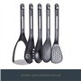 Kitchen Craft - Kit de 5 Ustensiles de Cuisine Magnétiques en Silicone, Rangement Facile, 9 x 9 x 30 cm - Noir