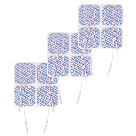 TensCare - 12 Électrodes Supérieures - 50 x 50 mm - 3 paquets de 4 électrodes