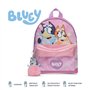 Bluey & Bingo Sac à dos rose – Sac à dos pour chambre d'enfant et d'école avec poche avant à paillettes – Porte-bouteille d'eau
