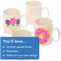 Baker Ross Créez vos propres grandes tasses en porcelaine blanche (paquet de 4) pour les enfants à décorer, arts et métiers