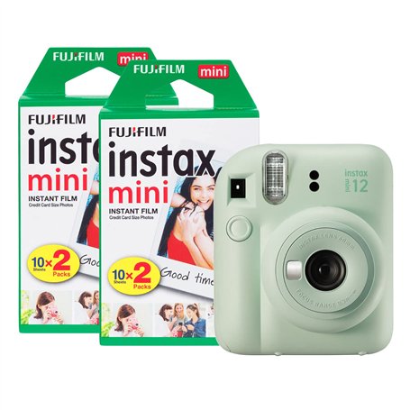 Fujifilm Instax Mini 12 Appareil Photo instantané avec Pack de 40 pellicules Vert Menthe