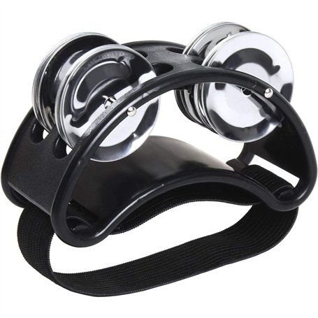 iGadgitz Xtra U6993 - Tambourin Pied Tambourin Instrument Foot Tambourine Shaker Foot Jingle - Joueurs de Guitare
