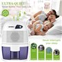 Senelux Mini déshumidificateur d'air portable puissant de 500 ml - Petit déshumidificateur efficace et stable - Absorbeur d'humi
