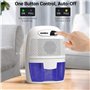 Senelux Mini déshumidificateur d'air portable puissant de 500 ml - Petit déshumidificateur efficace et stable - Absorbeur d'humi