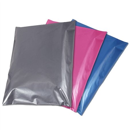 Lot de 50 sacs postaux mixtes Gris/rose/bleu en 4 tailles