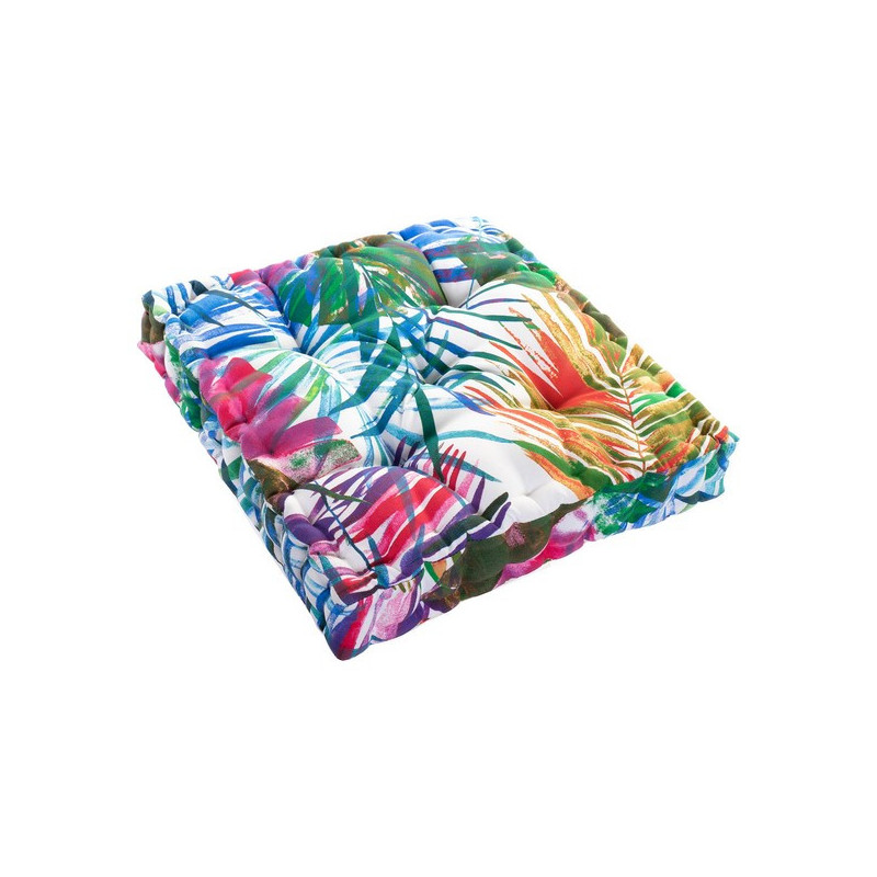 Image secondaire de Coussin DKD Home Decor 8424001666423 Océan Polyester Aluminium Multicouleur Tropical Feuille d'une plante (43 x 43 x 7 cm)