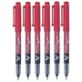 Pilot Red V Sign Pen Lot de 6 marqueurs à encre liquide Pointe moyenne 2 mm Largeur de trait 0