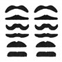 TRIXES Lot de 12 Fausses Moustaches Auto-adhésives Assorties pour déguisement – x6 The Smarty