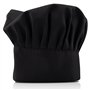 Bonnet de chef noir élastique - Pour cuisiner et cuire dans la cuisine ou comme une grande pièce de déguisement - Combinez-le av