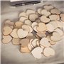 Coeurs en Bois (5cm) x100 - Coeurs en Bois Aspect Rustique pour Projets d'Artisanat - Formes d'Artisanat en Bois pour Embellisse