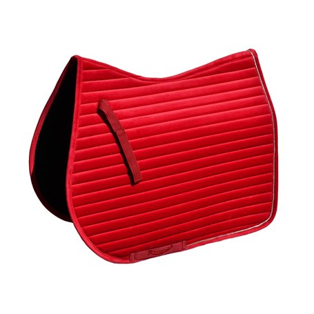 Rhinegold Diamante Channel Tapis de Selle matelassé Rouge COB