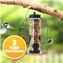HomeZone Garden Mile Écureuil Étanche Alimentation Cage Graines Noix Fat Boules avec Sûr Garde Extérieur Cage Étanchéité pour Ja